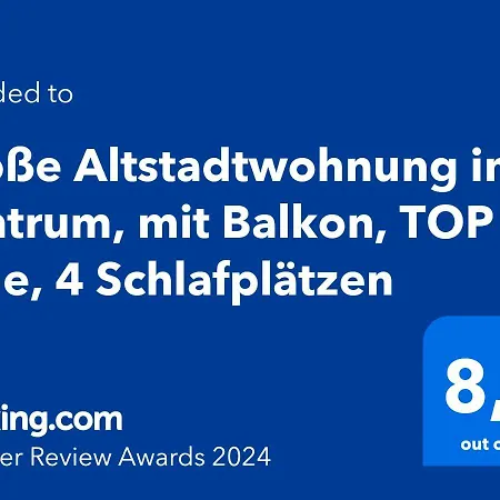 Grosse Altstadtwohnung Im Zentrum, Mit Balkon, Top Lage, 4 Schlafplaetzen Apartamento